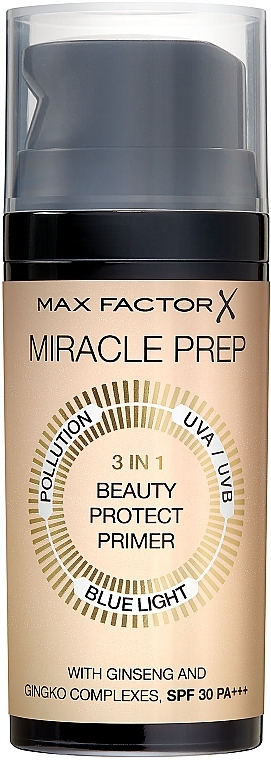 3-in1 Face Primer - Max Factor Miracle Prep 3in1 Beauty Protect Primer SPF 30 PA+ — photo N1