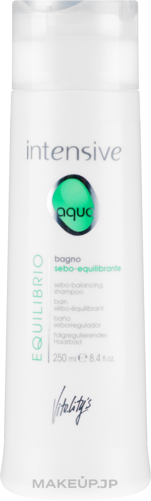 Sebo-Regulating Shampoo - Vitality's Intensive Aqua Equilibrio Sebo-Balancing Shampoo — photo 250 ml