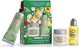 Fragrances, Perfumes, Cosmetics Set - L'Occitane Almond Festive Trio (sh/oil/35ml + b/milk/50ml + h/cr/30ml)