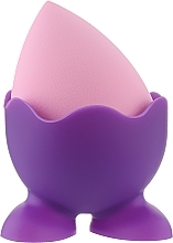 Fragrances, Perfumes, Cosmetics Makeup Sponge on Purple Silicone Stand, PF-58, pink - Puffic Fashion