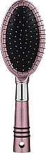 Massage Hair Brush 'Metallic', pink - Titania — photo N1