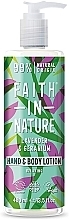 Fragrances, Perfumes, Cosmetics Lavender & Geranium Hand & Body Lotion - Faith in Nature Lavender & Geranium Hand & Body Lotion