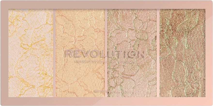 Highlighter Palette - Makeup Revolution Vintage Lace Highlighter Palette — photo N2