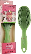 Fragrances, Perfumes, Cosmetics Kids Hair Brush "Spider", 12 rows, glossy, green - I Love My Hair