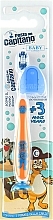 Kids Toothbrush 3+, soft, orange with tiger - Pasta Del Capitano — photo N1