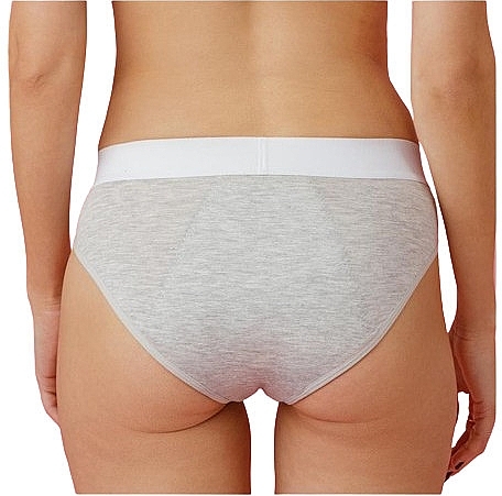 Menstrual Bikini Panties, grey - Gentle Day — photo N2