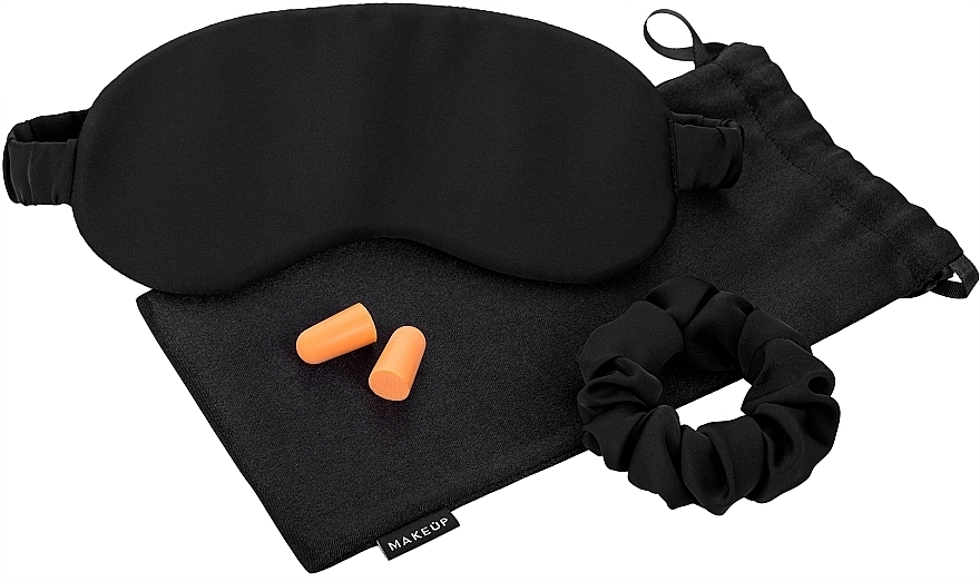 Sleep Set in Gift Case 'Relax Time' - MAKEUP Gift Set Black Sleep Mask, Scrunchie, Earplugs  — photo N1