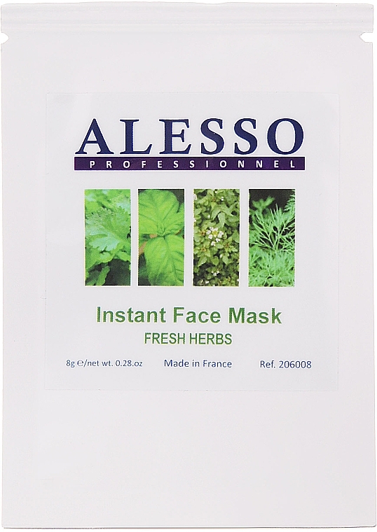 Anti-Inflammatory Soluble Mask "Fresh Herbs" - Alesso Professionnel Instant Face Mask — photo N2