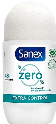 Extra Control Deodorant - Sanex Zero% Extra Control 48h Desodorant Roll-on — photo N1