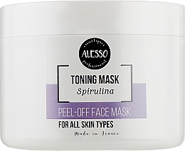 Fragrances, Perfumes, Cosmetics Cleansing Spirulina Alginate Mask - Alesso Professionnel Peel-Off Face Toning Mask Spirulina