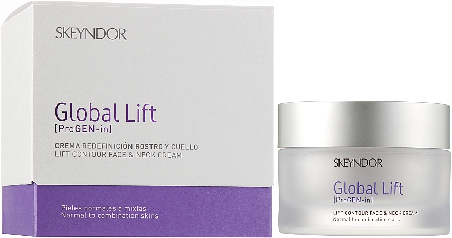 Normal and Combination Cream Face & Neck Lifting Cream - Skeyndor Lift Contour Face & Neck Cream  — photo N2