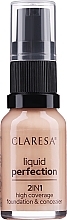 Fragrances, Perfumes, Cosmetics Foundation & Concealer 2in1 - Claresa Liquid Perfection 2in1 High Coverage Foundation&Concealer