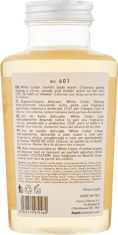 White Cedar Shower Gel - Depot № 601 Gentle Body Wash White Cedar — photo N2