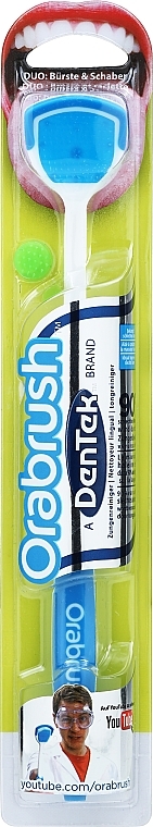 Tongue Cleaner, dark blue - DenTek Orabrush Tongue Cleaner — photo N1