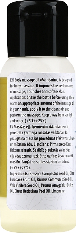 Mandarin Body Massage Oil - Verana Body Massage Oil — photo N2