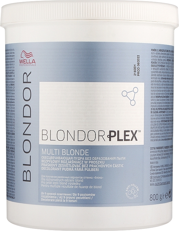 Bleaching Powder - Wella Professionals BlondorPlex Multi Blonde Dust-Free Powder Lightener — photo N2