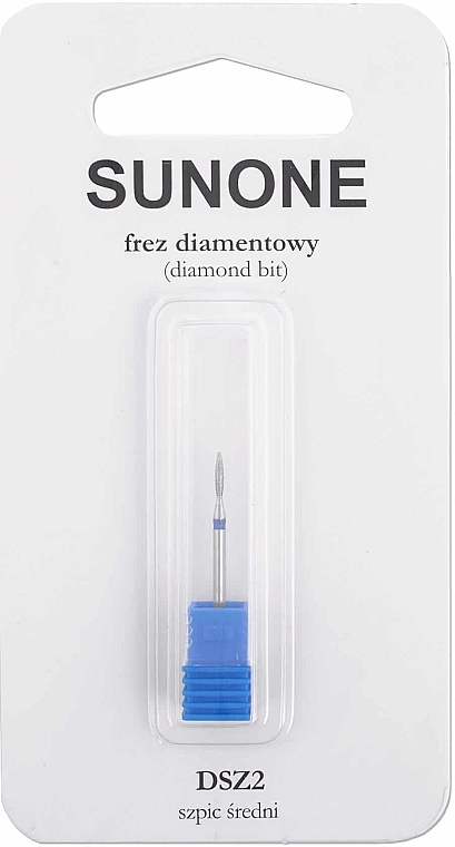 Nail Cutter Head DSZ2 'Flame', medium, blue - Sunone Diamond Nail Drill — photo N2