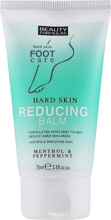 Soothing Feet Balm - Beauty Formulas Hard Skin Reducing Balm Menthol&Peppermint — photo N1