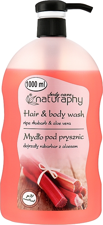 Shower Gel-Shampoo "Rhubarb & Aloe Vera" - Naturaphy — photo N1