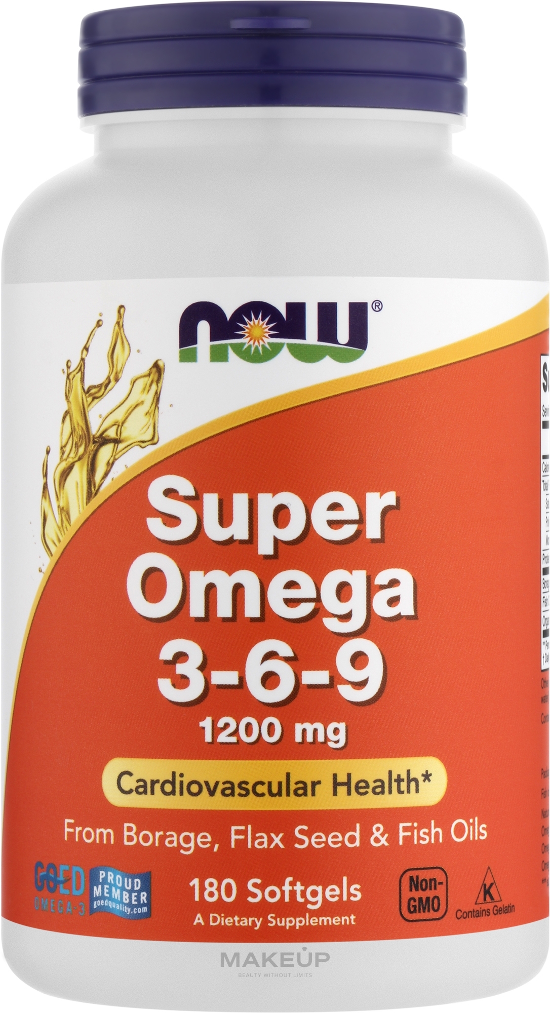 Fatty Acid Complex "Super Omega 3-6-9", Capsules - Now Foods Super Omega 3-6-9 1200 mg — photo 180 ЊВ.