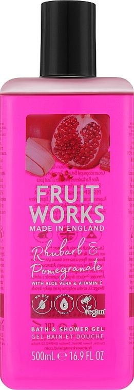 Shower Gel "Rhubarb and Pomegranate" - Grace Cole Fruit Works Rhubarb & Pomegranate — photo N1