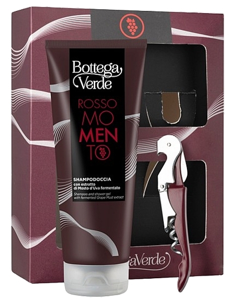 Bottega Verde Rosso Momento - Set (sh/gel/200ml + acc/1pc) — photo N1