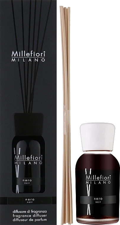 Reed Diffuser "Black" - Millefiori Milano Natural Diffuser Nero — photo N5