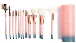 Fragrances, Perfumes, Cosmetics Rainbow Makeup Brush Set, 12pcs - Lila Rossa