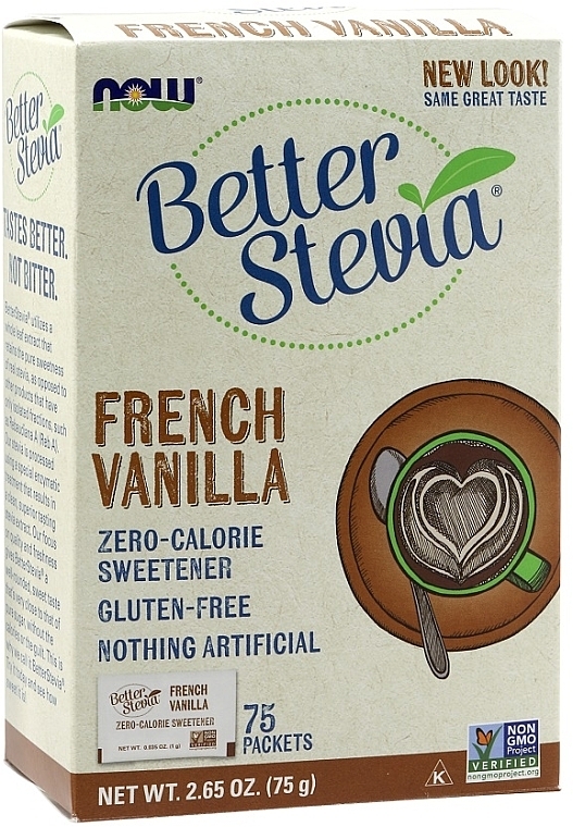 French Vanilla Natural Sweetener - Now Foods Better Stevia French Vanilla Sweetener — photo N1