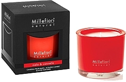 Fragrances, Perfumes, Cosmetics Apple & Cinnamon Scented Candle - Millefiori Milano Natural Candle Mela & Canela 