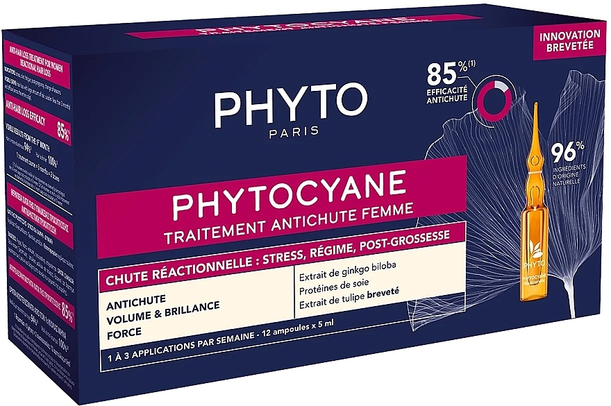 Set - Phyto Phytocyane (ampoules/12x5ml + shm/100ml) — photo N3