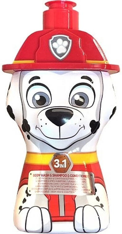 3in1 Marshall Shampoo-Gel - Air-Val International Paw Patrol Marshall Body Wash & Shampoo & Conditioner — photo N1