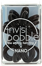 Fragrances, Perfumes, Cosmetics Hair Ring, 3 pcs - Invisibobble Nano True Black