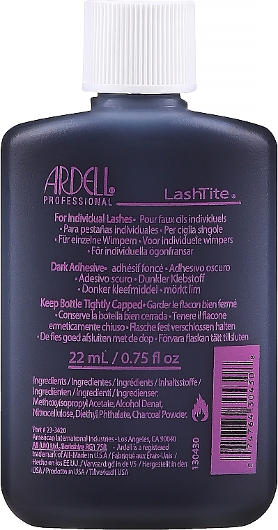 Adhesive for Individual Lashes - Ardell LashTite Adhesive For Individual Lashes Adhesive Dark — photo N1