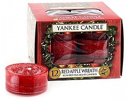 Fragrances, Perfumes, Cosmetics Tea Light Candles - Yankee Candle Red Apple Wreath Scented Candle Tealight