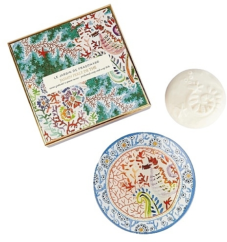 Fragonard Jasmin Perle De The - Kit (soap/150g + soap/dish/1pc) — photo N1