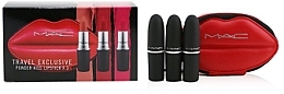 Fragrances, Perfumes, Cosmetics Set - M.A.C Travel Exclusive Power Kiss Lipstick (lip/stick/3x3g + pouch)