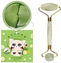 Fragrances, Perfumes, Cosmetics Set - Sersanlove Cucumber (eye/patches/60pc + massage/roller/1pc)