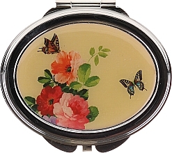 Fragrances, Perfumes, Cosmetics Cosmetic Mirror "Butterflies", 85451, two butterflies & flowers - Top Choice