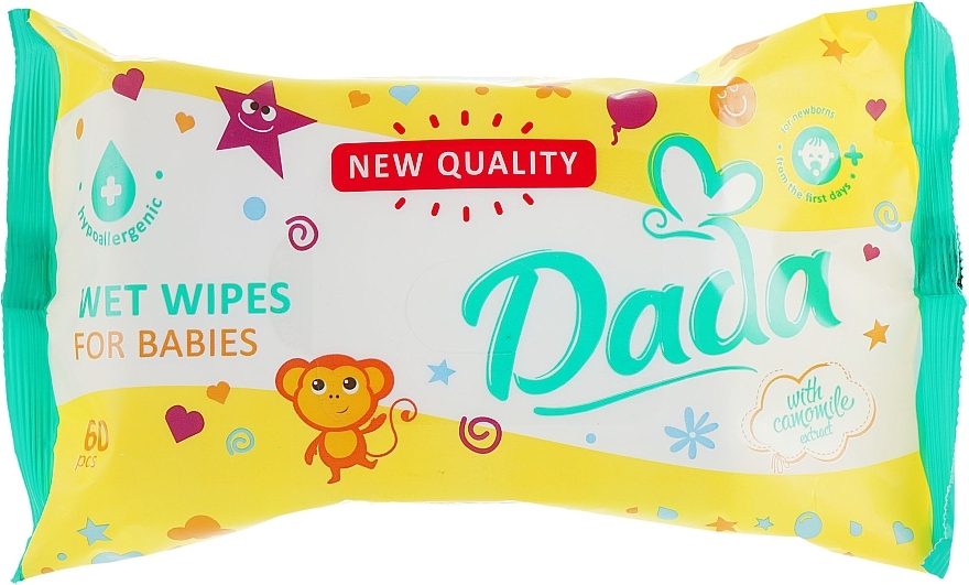 Baby Wet Wipes with Chamomile Extract - Dada With Camomile Extract Wipes — photo N1