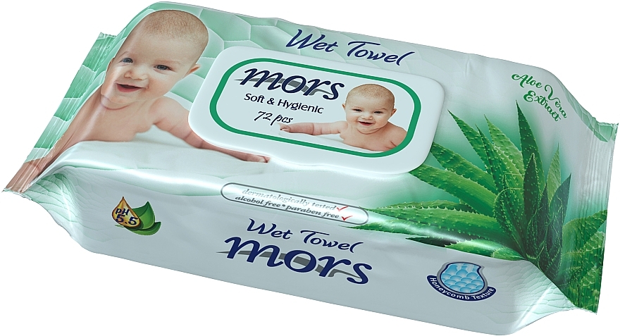 Baby Aloe Vera Wet Wipes, 72 pcs - Mors — photo N1