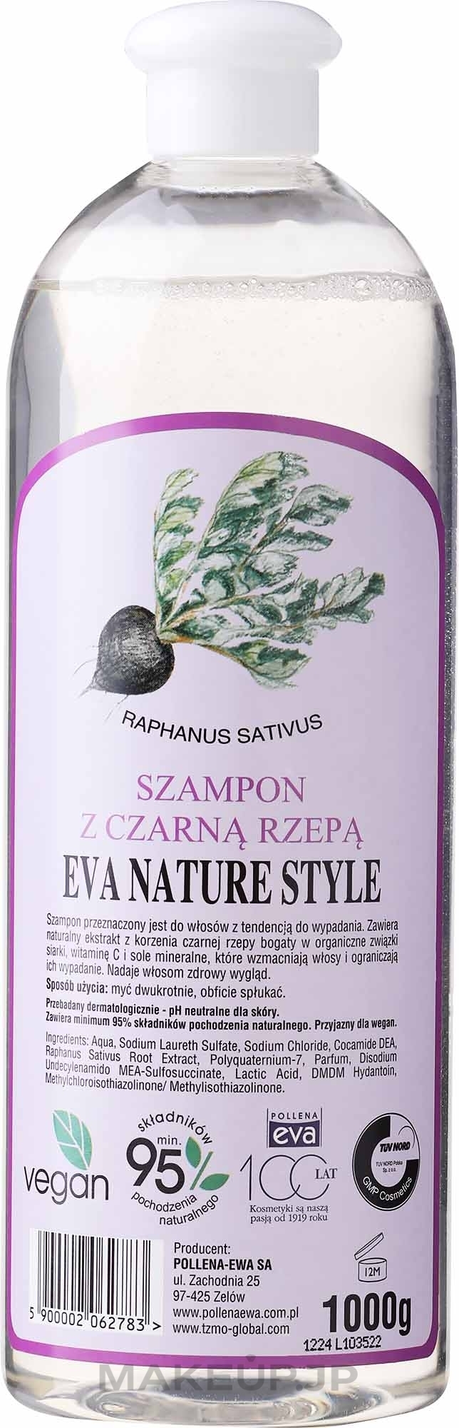 Black Turnip Extract Shampoo - Eva Natura Nature Style Shampoo With Black Turnip — photo 1000 ml