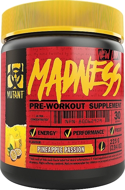 Pineapple Pre-Workout Complex - Mutant Madness Pineapple Passion Pre-Workout — photo N1