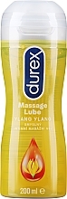 Fragrances, Perfumes, Cosmetics Ylang-Ylang Lubricant Gel with Massage Applicator, 200 ml - Durex Play Massage 2 in 1 Sensual