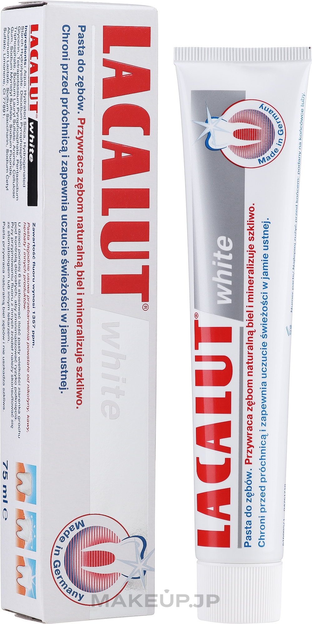 Toothpaste "White" - Lacalut  — photo 75 ml