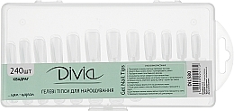 Gel Extension Tips 'Square' Di1580 - Divia Gel Nail Tips Square Di1580 — photo N1