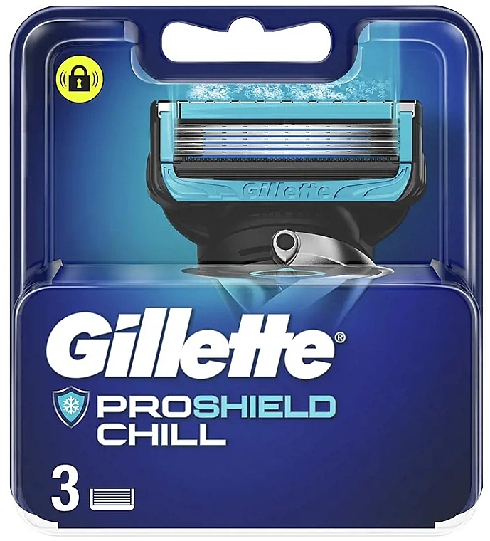 Shaving Cartridges, 3 pcs - Gillette Proshield Chill — photo N1