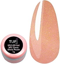 Fragrances, Perfumes, Cosmetics Shimmering Nail Builder Gel - Tufi Profi UV/LED Gel №1 Cover Shine Peach