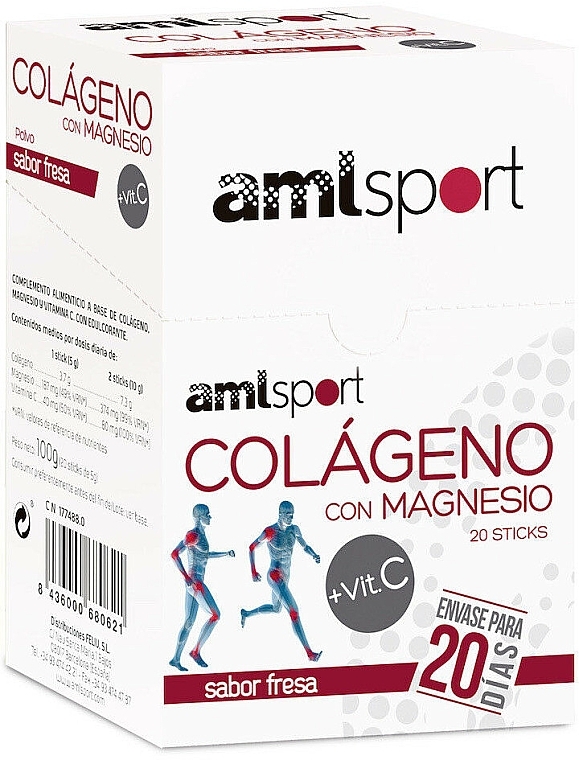 Dietary Supplement Sticks "Collagen with Magnesium + Vitamins C", with Strawberry Flavor - Ana Maria Lajusticia — photo N1