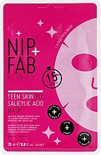 Fragrances, Perfumes, Cosmetics Teen Sheet Mask with Salicylic Acid - NIP+FAB Salicylic Teen Skin Fix Acid Sheet Mask